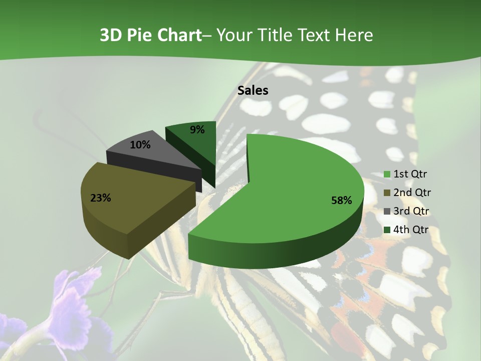 A Butterfly Sitting On Top Of A Purple Flower PowerPoint Template