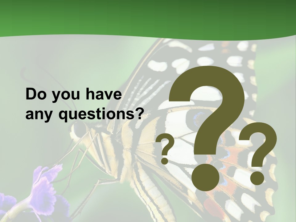 A Butterfly Sitting On Top Of A Purple Flower PowerPoint Template