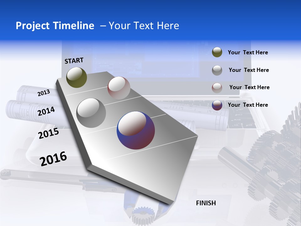 A Computer Screen With A Pen And A Model Of A House PowerPoint Template