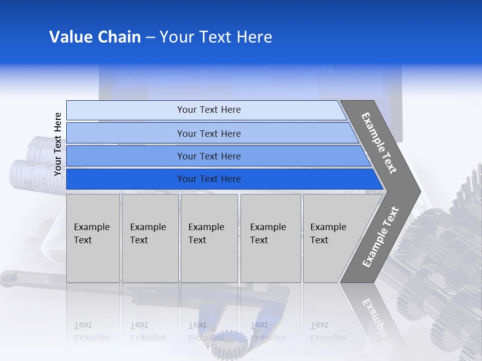 A Computer Screen With A Pen And A Model Of A House PowerPoint Template