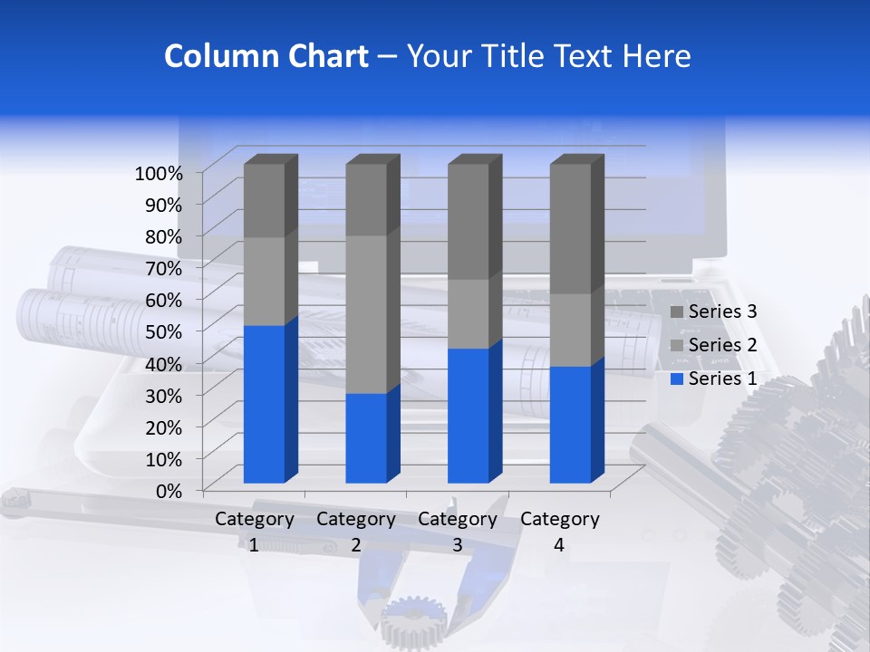A Computer Screen With A Pen And A Model Of A House PowerPoint Template