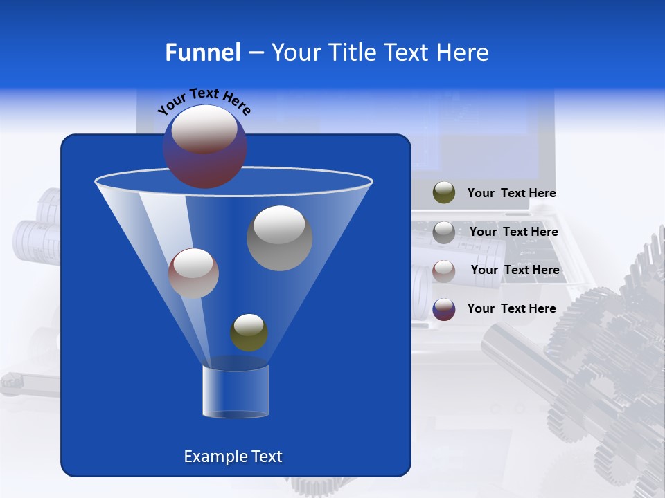 A Computer Screen With A Pen And A Model Of A House PowerPoint Template