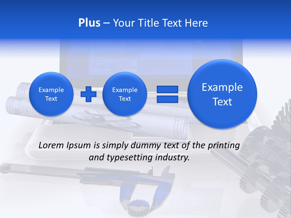 A Computer Screen With A Pen And A Model Of A House PowerPoint Template