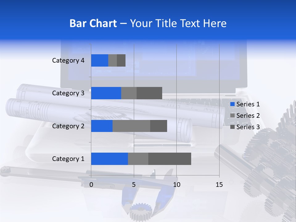 A Computer Screen With A Pen And A Model Of A House PowerPoint Template
