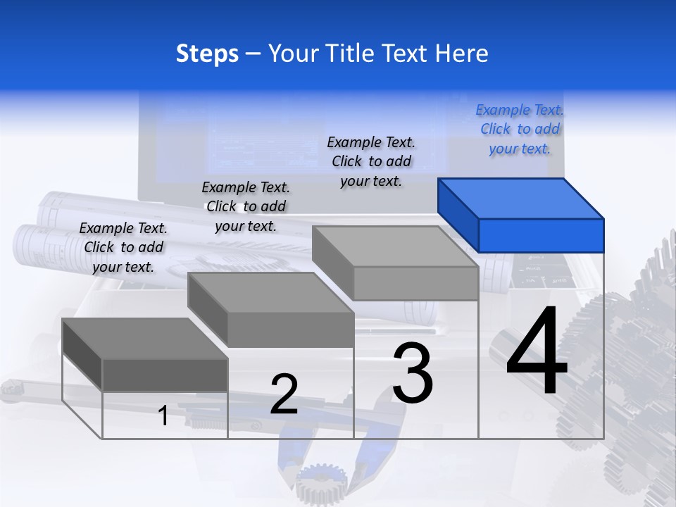 A Computer Screen With A Pen And A Model Of A House PowerPoint Template