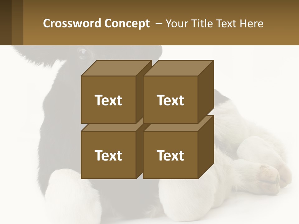 A Black And White Cow Laying Down On A White Background PowerPoint Template