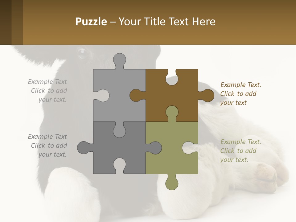 A Black And White Cow Laying Down On A White Background PowerPoint Template