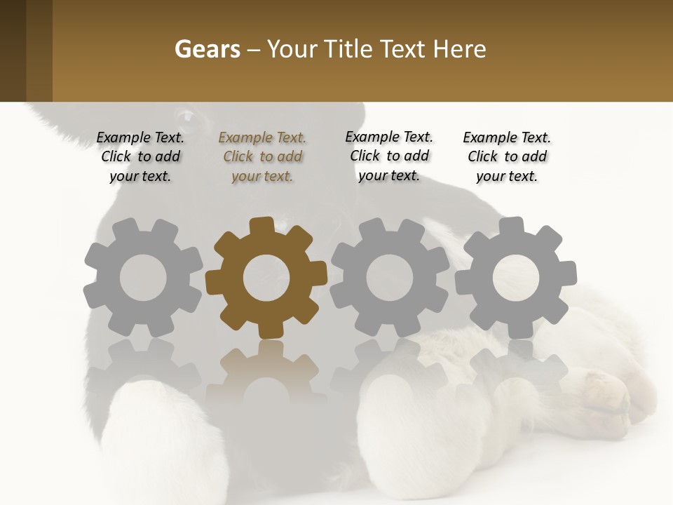 A Black And White Cow Laying Down On A White Background PowerPoint Template