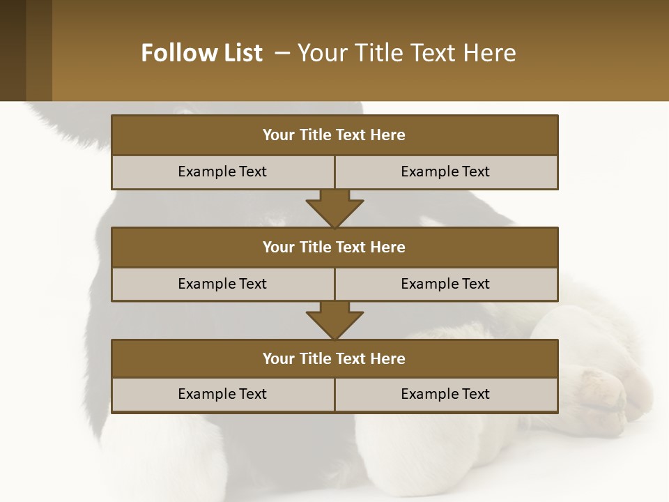 A Black And White Cow Laying Down On A White Background PowerPoint Template