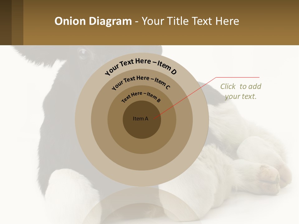 A Black And White Cow Laying Down On A White Background PowerPoint Template