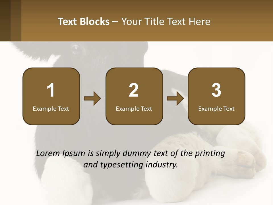 A Black And White Cow Laying Down On A White Background PowerPoint Template