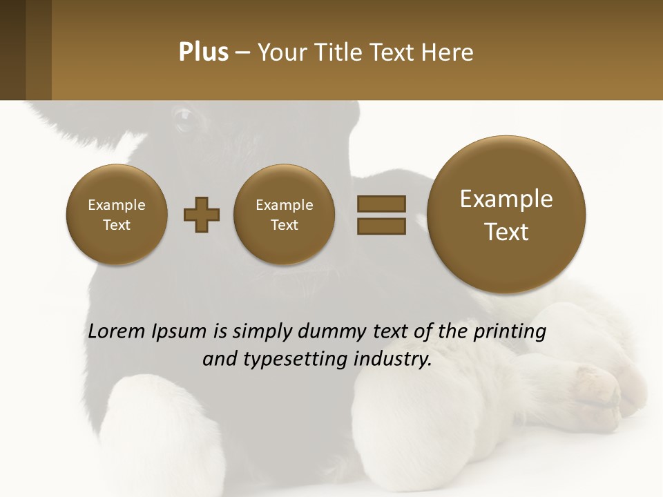 A Black And White Cow Laying Down On A White Background PowerPoint Template