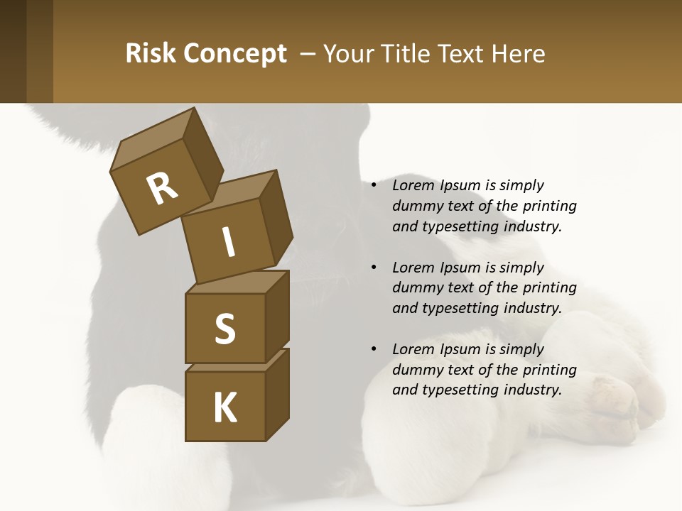 A Black And White Cow Laying Down On A White Background PowerPoint Template