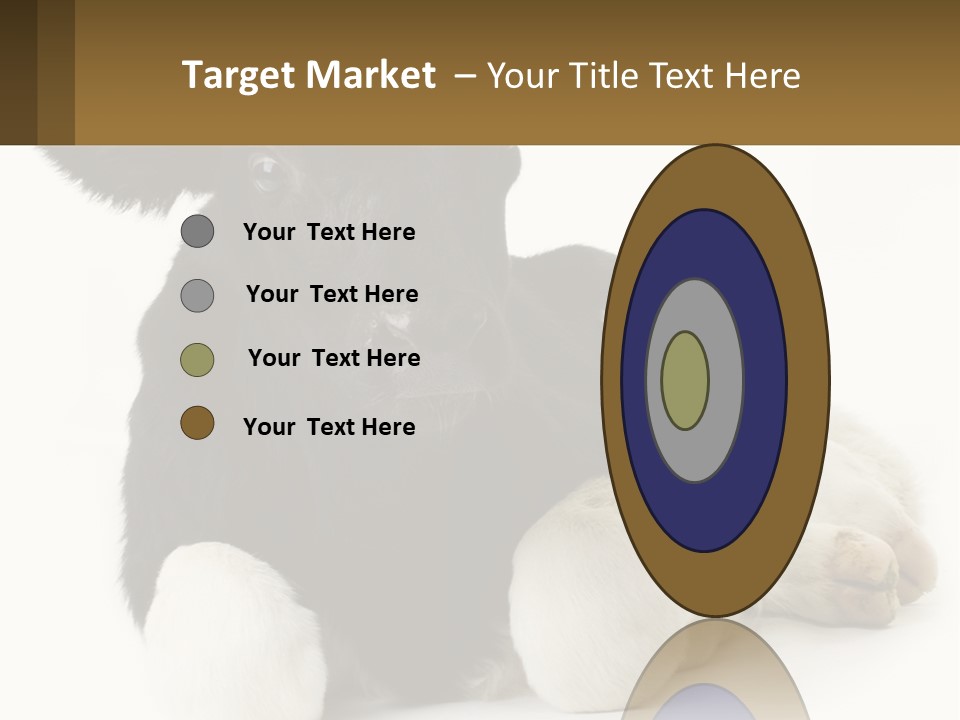 A Black And White Cow Laying Down On A White Background PowerPoint Template