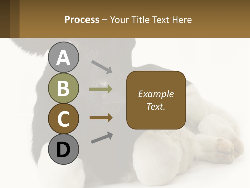 A Black And White Cow Laying Down On A White Background PowerPoint Template