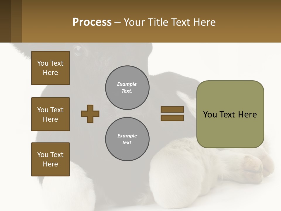 A Black And White Cow Laying Down On A White Background PowerPoint Template
