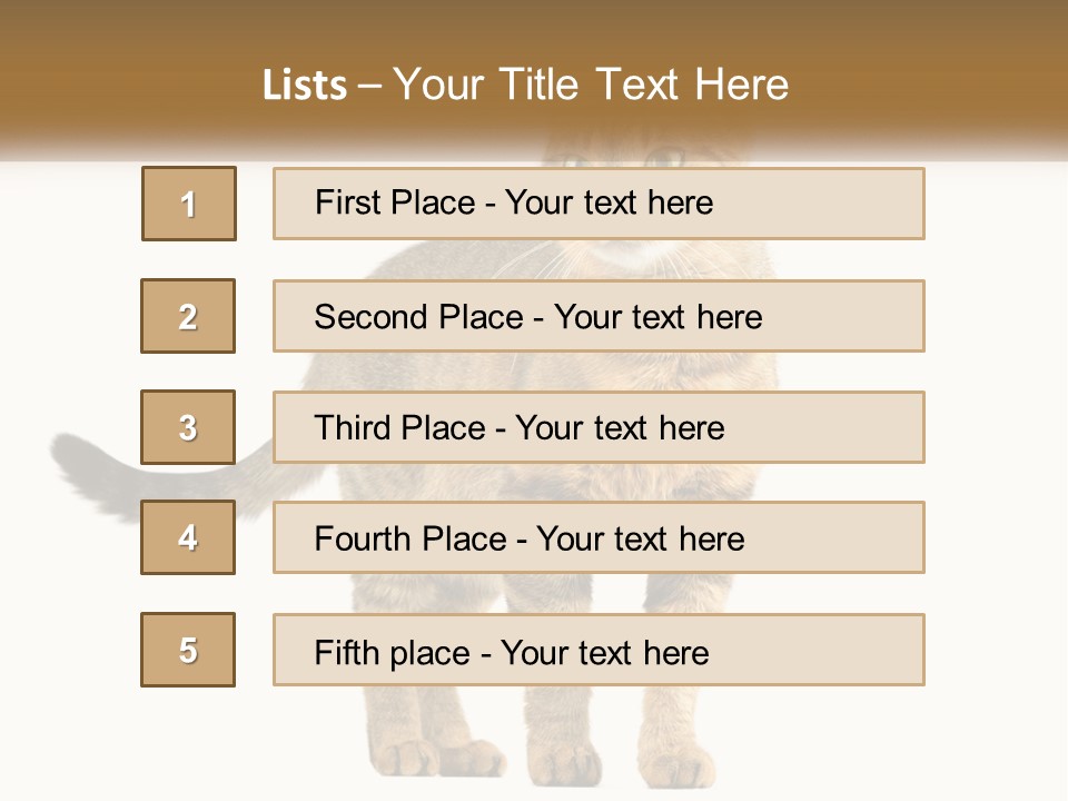A Cat Standing On Top Of A White Surface PowerPoint Template
