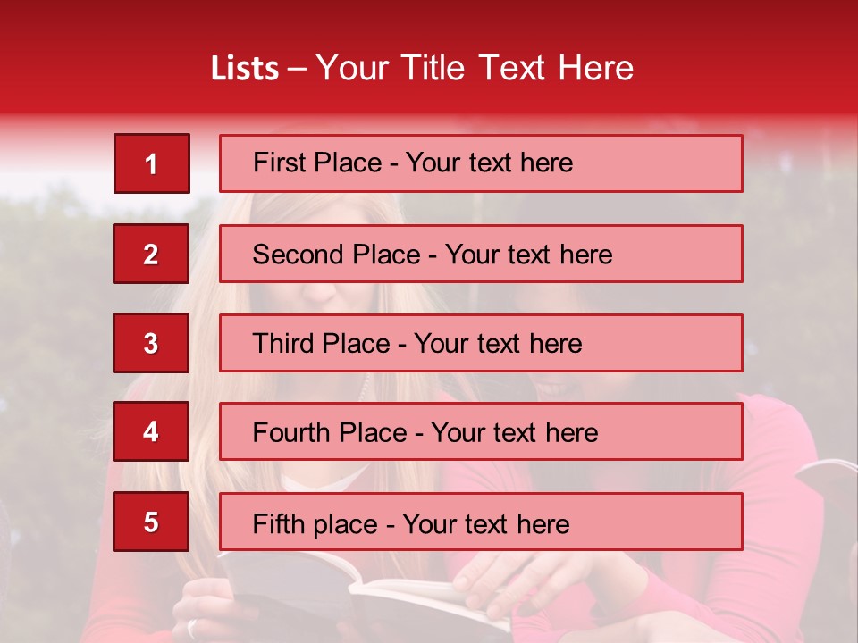 Two Women Are Looking At A Book Together PowerPoint Template