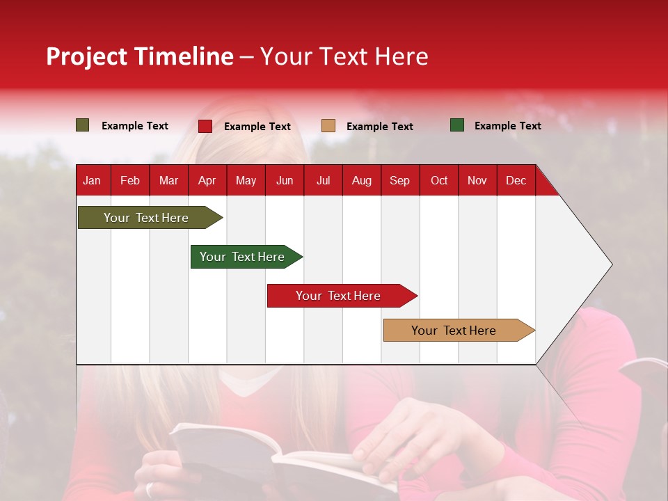 Two Women Are Looking At A Book Together PowerPoint Template