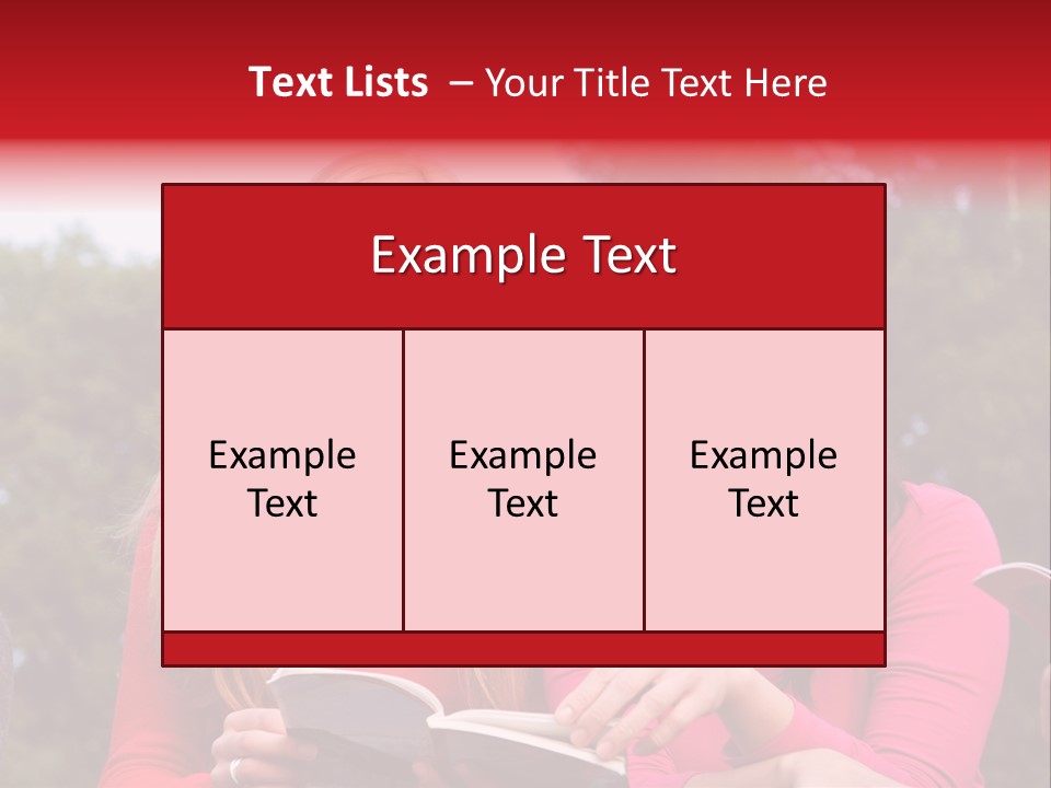 Two Women Are Looking At A Book Together PowerPoint Template