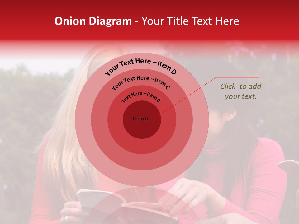 Two Women Are Looking At A Book Together PowerPoint Template