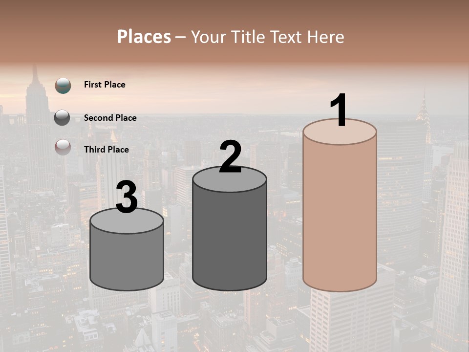 A Cityscape With A Sunset In The Background PowerPoint Template