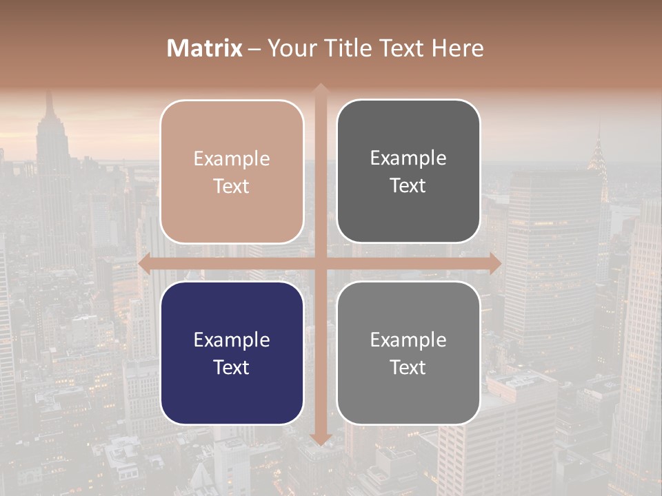 A Cityscape With A Sunset In The Background PowerPoint Template