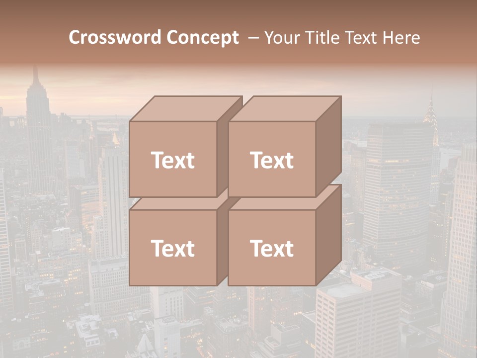 A Cityscape With A Sunset In The Background PowerPoint Template