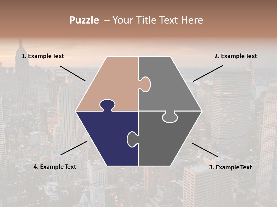 A Cityscape With A Sunset In The Background PowerPoint Template