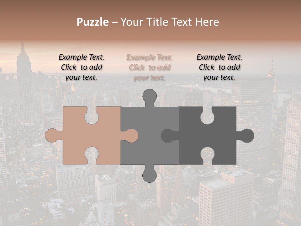 A Cityscape With A Sunset In The Background PowerPoint Template