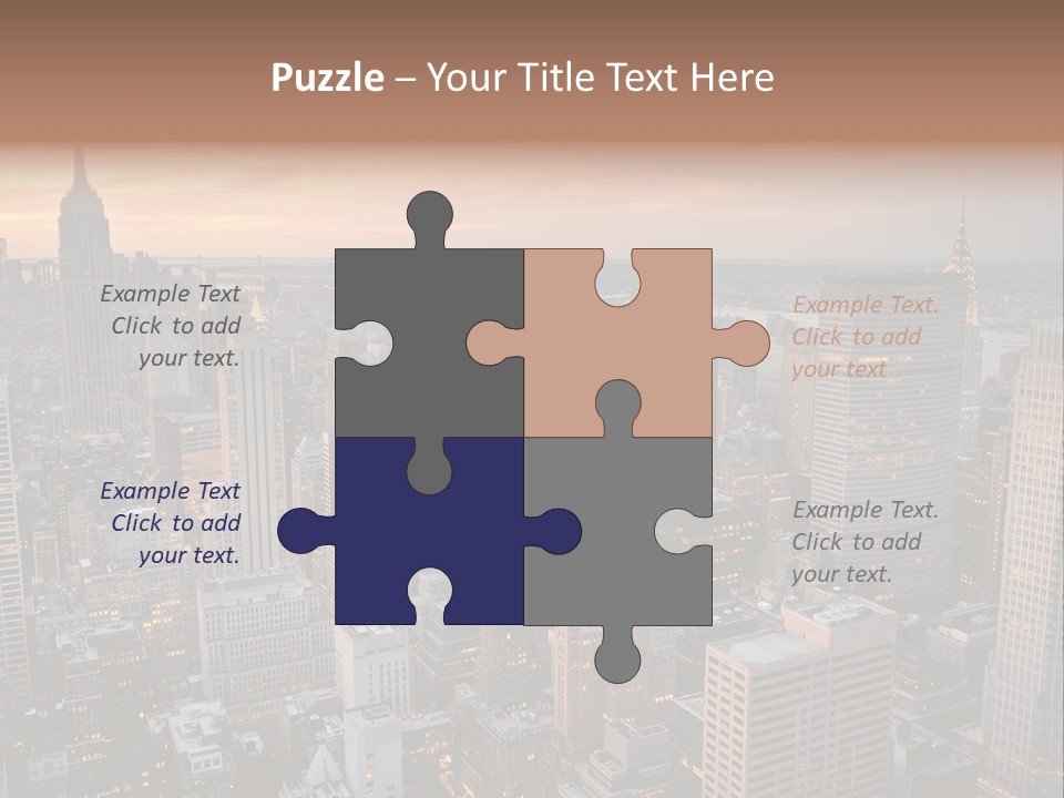A Cityscape With A Sunset In The Background PowerPoint Template