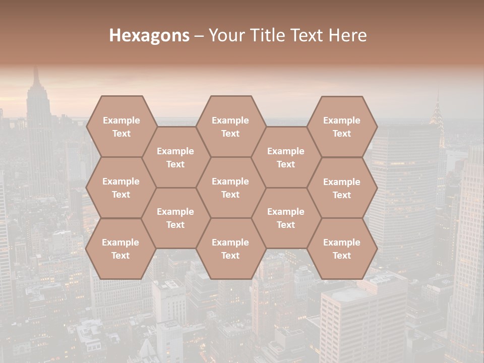 A Cityscape With A Sunset In The Background PowerPoint Template