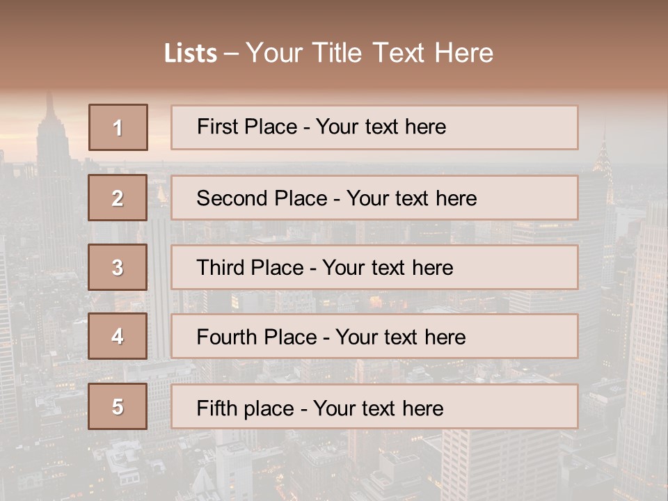 A Cityscape With A Sunset In The Background PowerPoint Template
