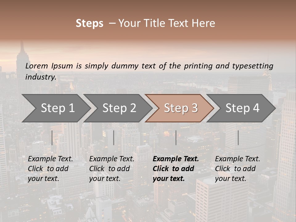 A Cityscape With A Sunset In The Background PowerPoint Template