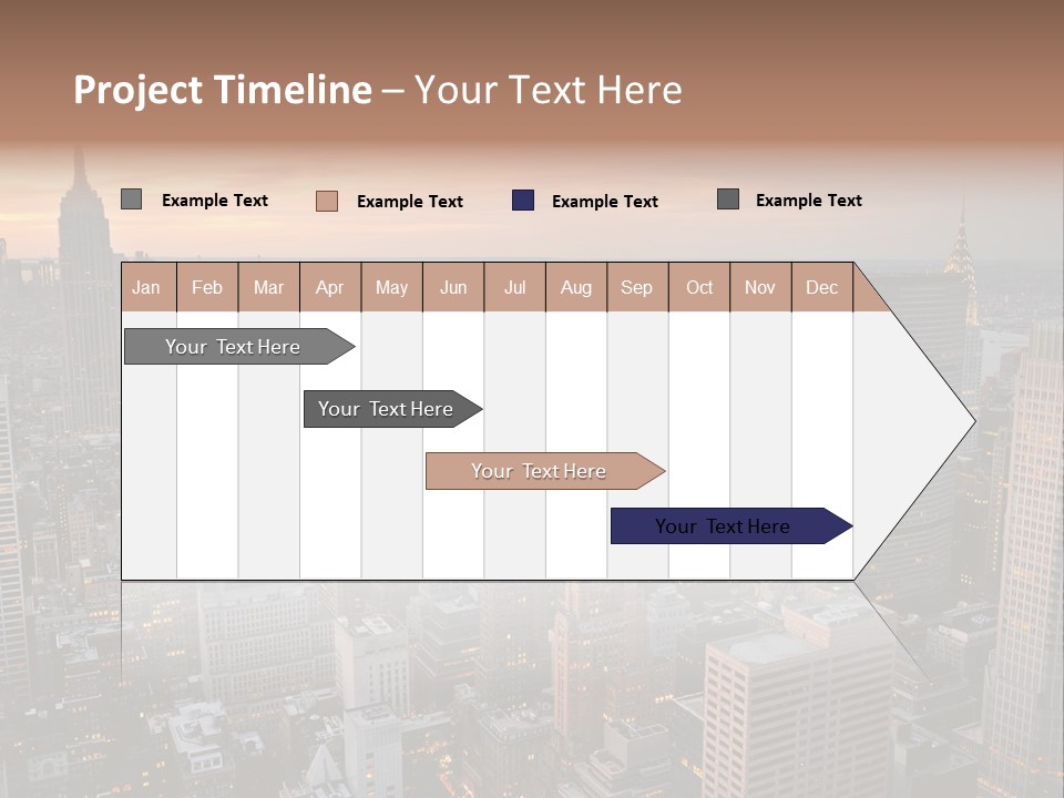 A Cityscape With A Sunset In The Background PowerPoint Template