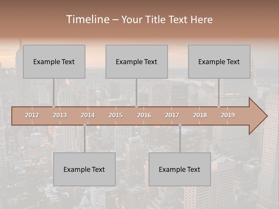 A Cityscape With A Sunset In The Background PowerPoint Template