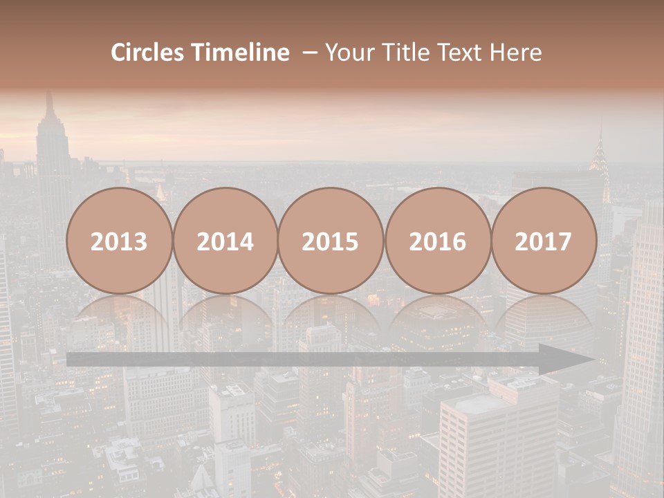 A Cityscape With A Sunset In The Background PowerPoint Template