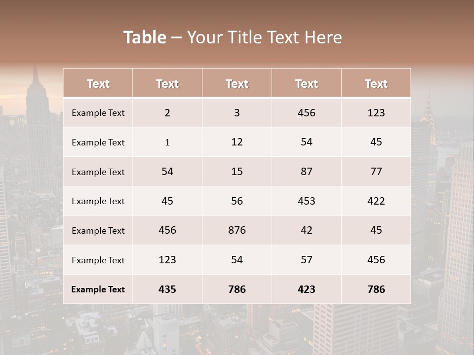 A Cityscape With A Sunset In The Background PowerPoint Template