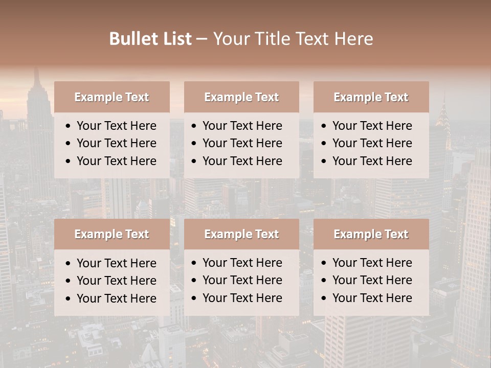 A Cityscape With A Sunset In The Background PowerPoint Template