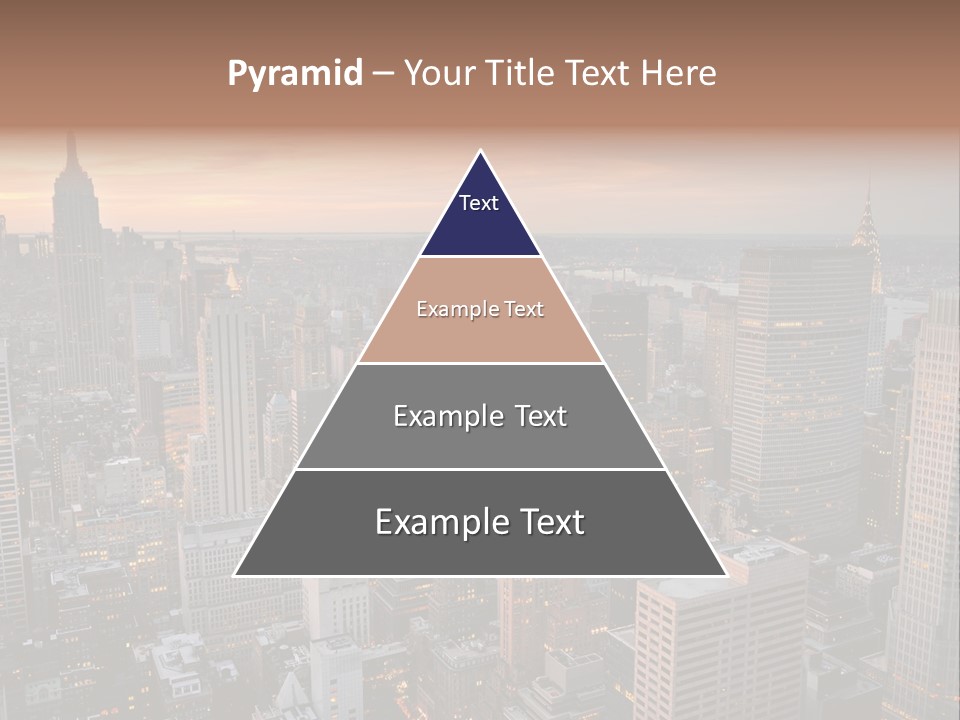 A Cityscape With A Sunset In The Background PowerPoint Template