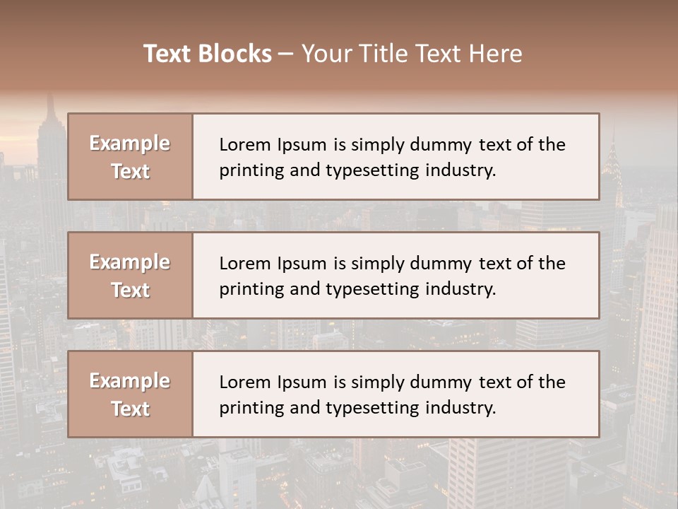 A Cityscape With A Sunset In The Background PowerPoint Template