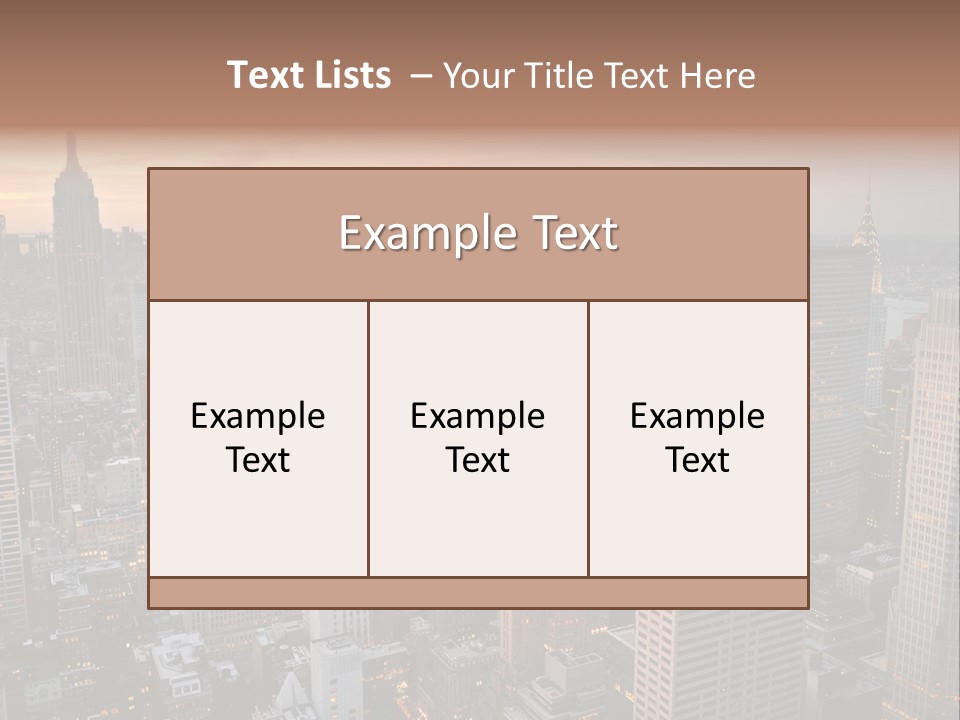 A Cityscape With A Sunset In The Background PowerPoint Template