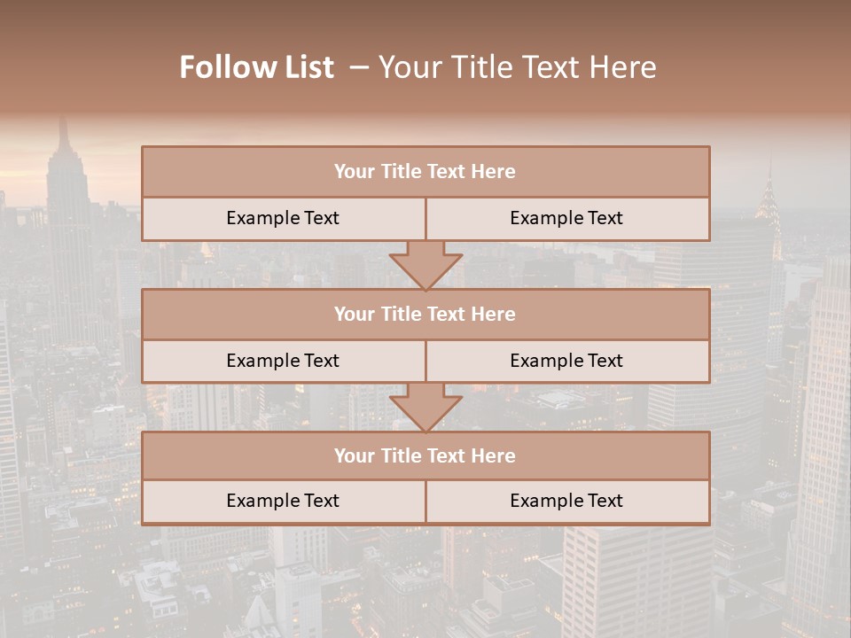 A Cityscape With A Sunset In The Background PowerPoint Template