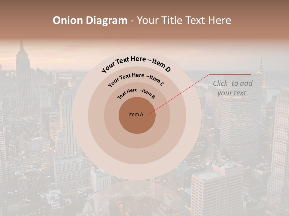 A Cityscape With A Sunset In The Background PowerPoint Template