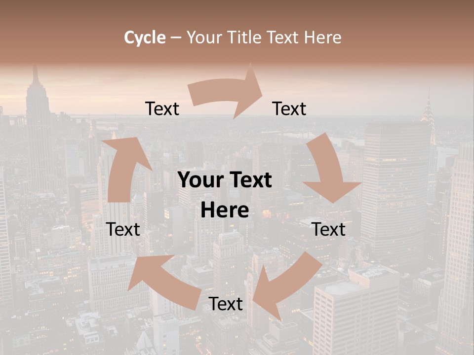 A Cityscape With A Sunset In The Background PowerPoint Template