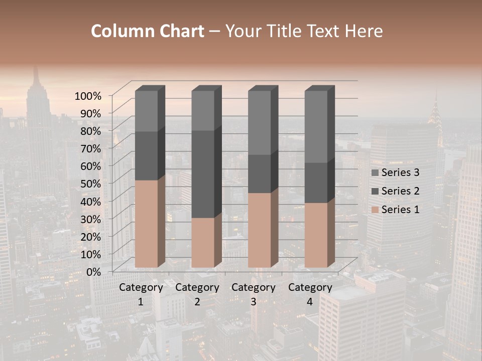 A Cityscape With A Sunset In The Background PowerPoint Template