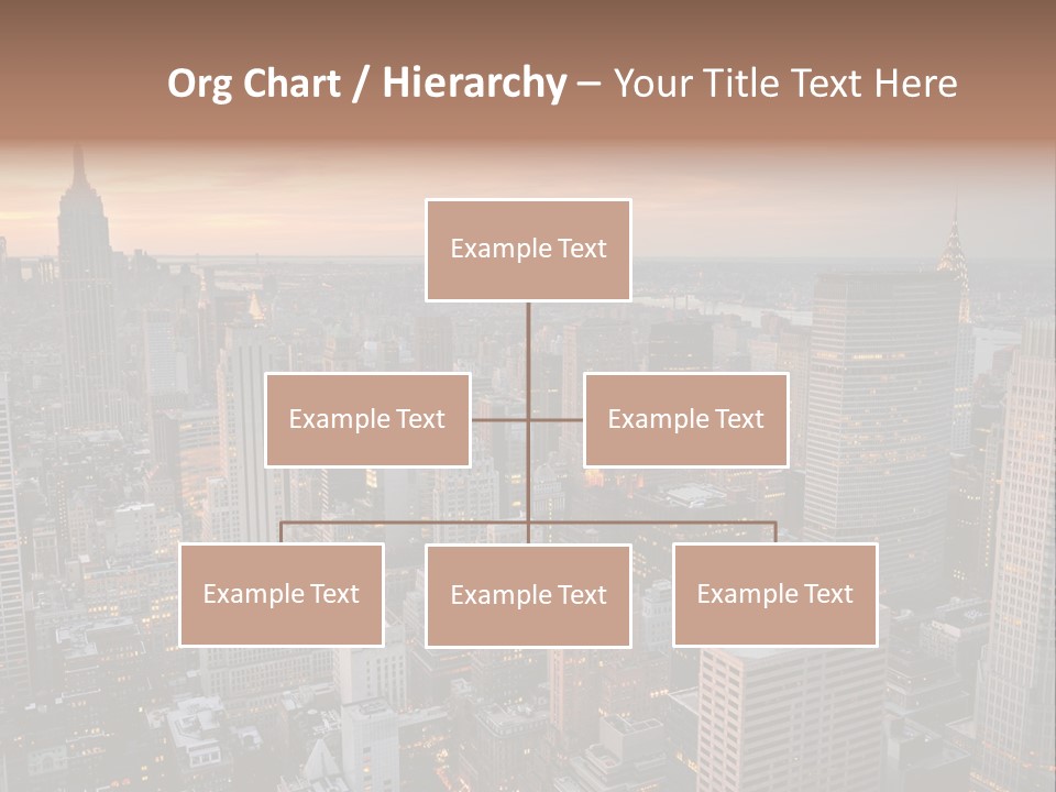 A Cityscape With A Sunset In The Background PowerPoint Template