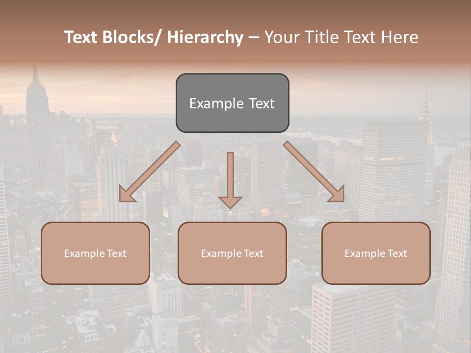 A Cityscape With A Sunset In The Background PowerPoint Template