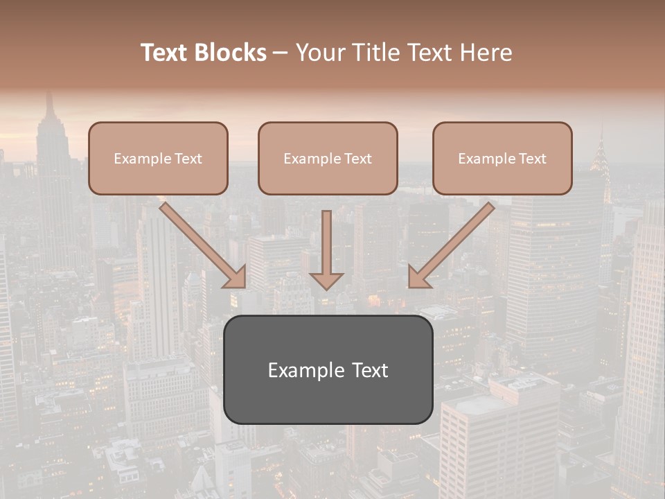 A Cityscape With A Sunset In The Background PowerPoint Template
