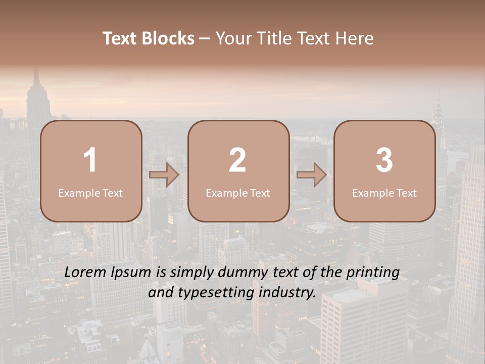 A Cityscape With A Sunset In The Background PowerPoint Template
